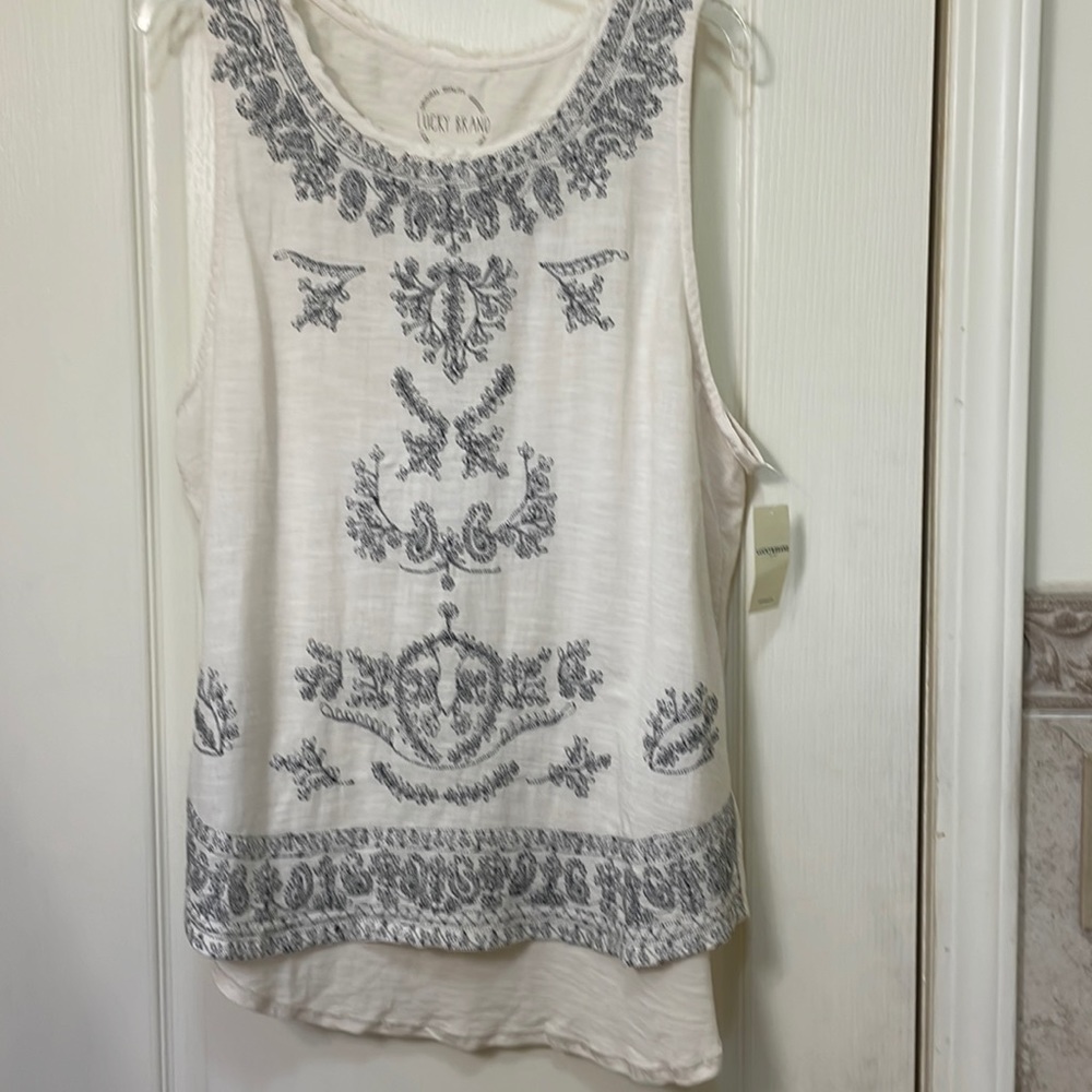 Lucky Brand cotton tank top, size xl, new with tags